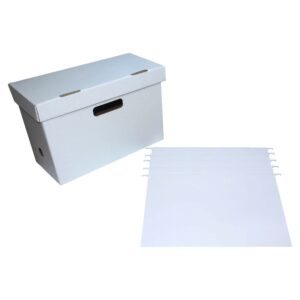 White Suspension Filing Box, 5 Suspension Files with Flexi Tabs & Inserts @R109.00ea